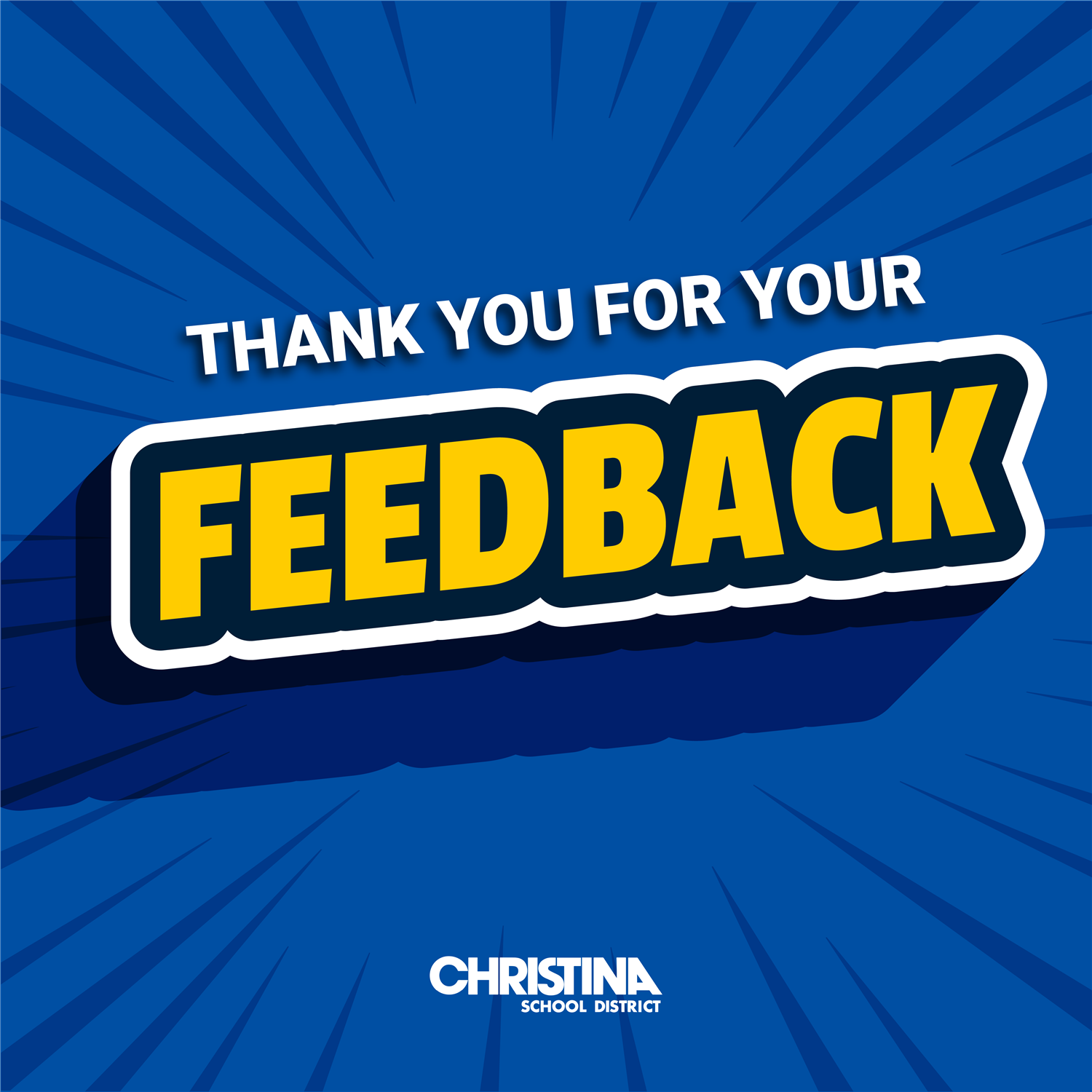  Thank You For Your Feedback Christina School District logo